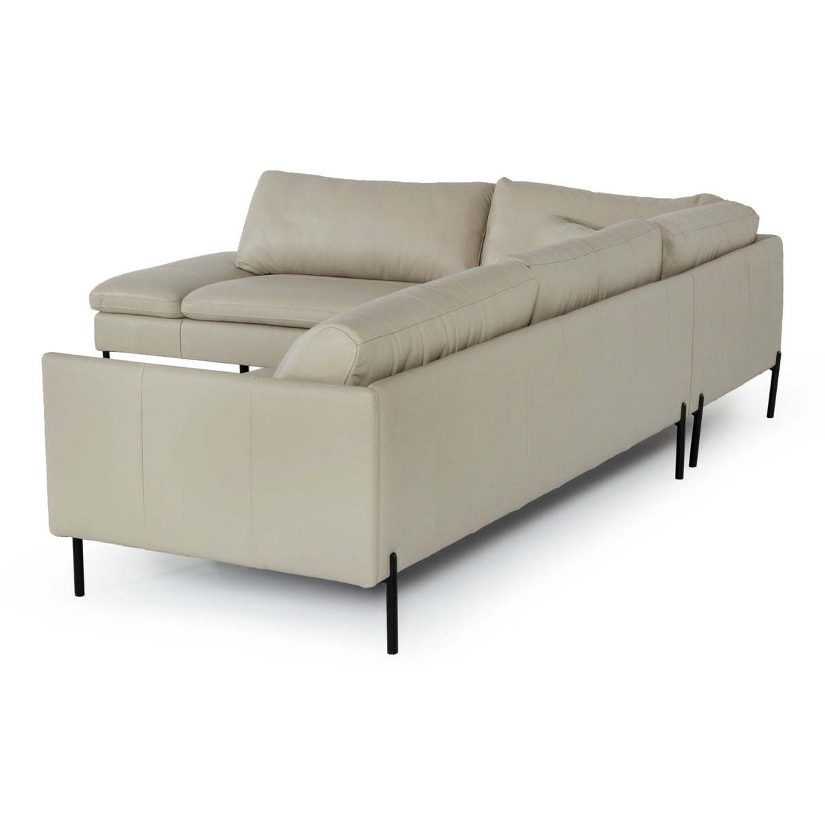 Sherry - Modern Grey Leather Left Facing Sectional Sofa by VIG Furniture - View 9