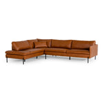 Sherry - Modern Cognac Leather Left Facing Sectional Sofa by VIG Furniture - View 1