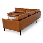 Sherry - Modern Cognac Leather Left Facing Sectional Sofa by VIG Furniture - View 7