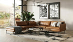Sherry - Modern Cognac Leather Left Facing Sectional Sofa by VIG Furniture - View 8