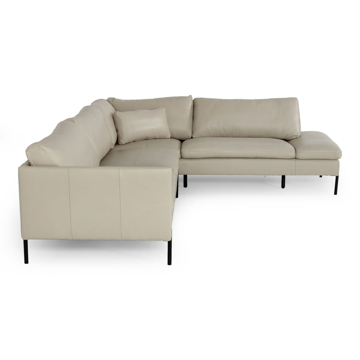 Sherry - Modern Grey Leather Right Facing Sectional Sofa by VIG Furniture - View 7