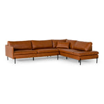 Sherry - Modern Cognac Leather Right Facing Sectional Sofa by VIG Furniture - View 1