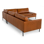 Sherry - Modern Cognac Leather Right Facing Sectional Sofa by VIG Furniture - View 7