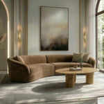 Sheth - Modern Brown Fabric Curved Sectional Sofa by VIG Furniture - View 6