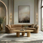 Sheth - Modern Brown Fabric Curved Sectional Sofa by VIG Furniture - View 5