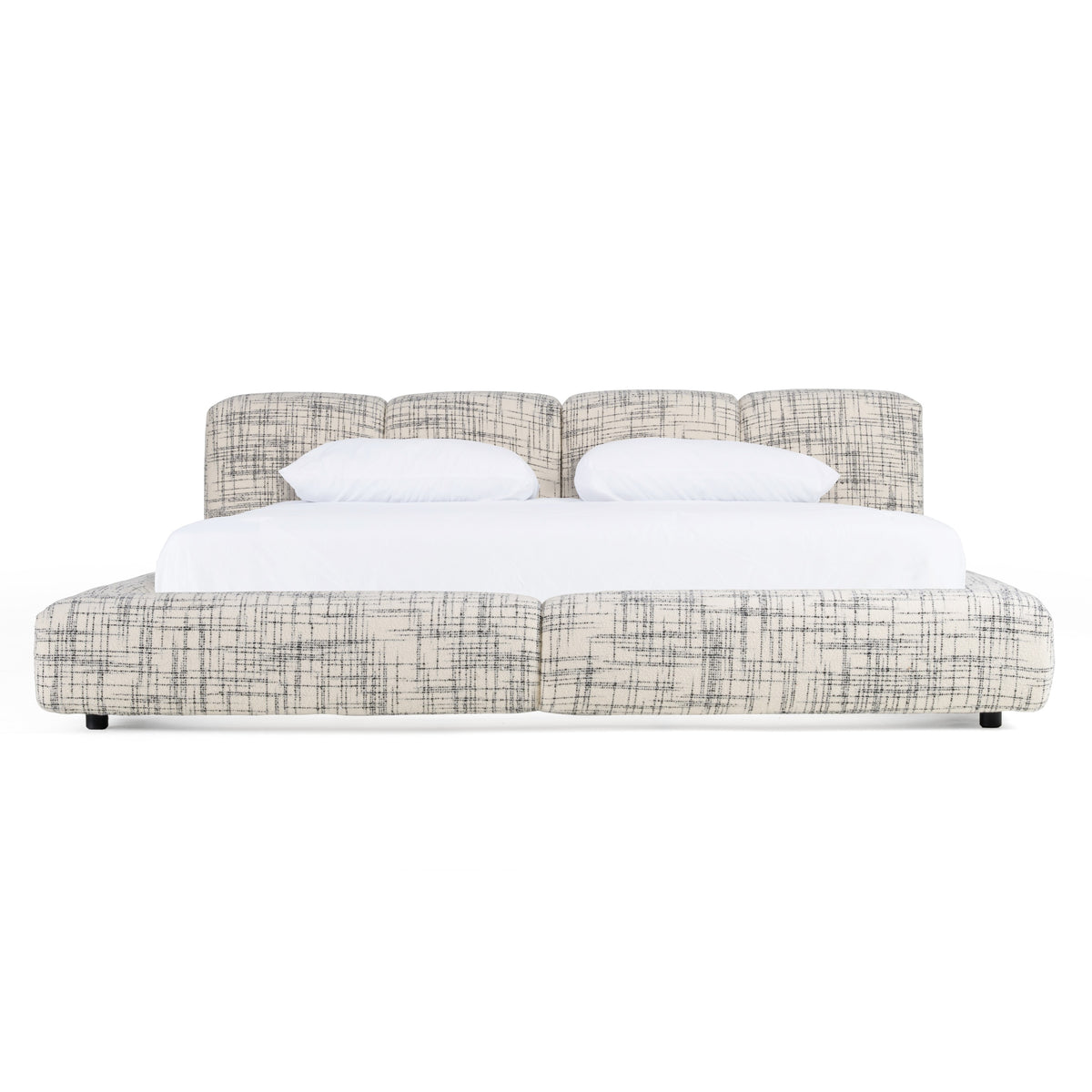 Shiloh - Modern Off-White + Black Fabric Bed by VIG Furniture - View 1