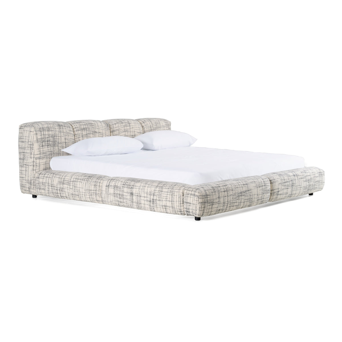 Shiloh - Modern Off-White + Black Fabric Bed by VIG Furniture - View 2