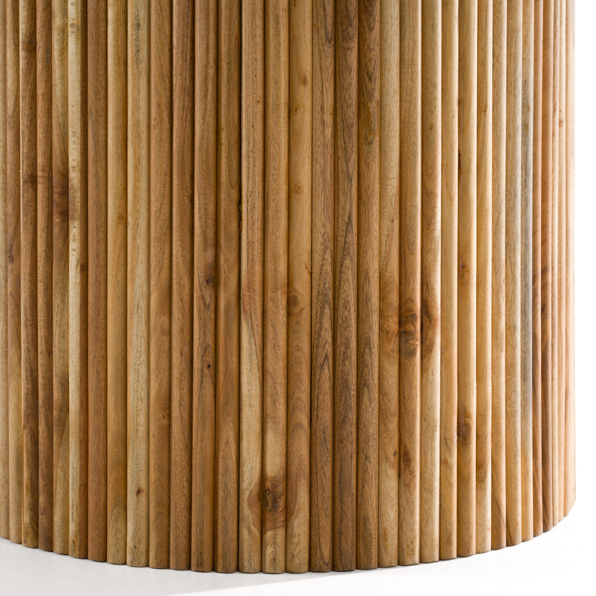 Shirley - Modern White Marble + Natural Acacia Round Dining Table by VIG Furniture - View 5