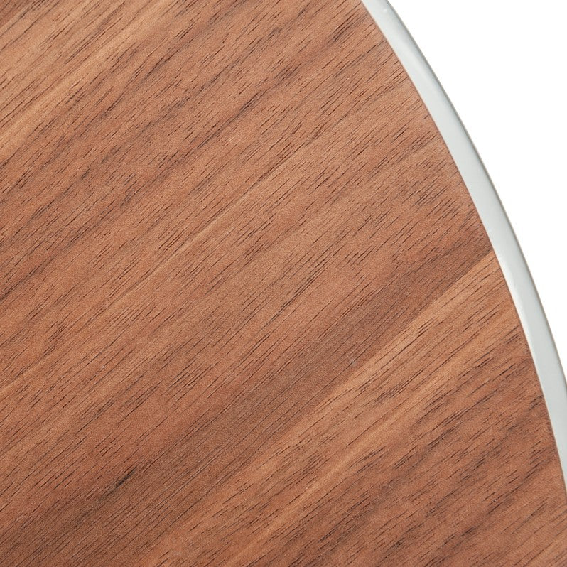Silvia Modern Walnut & Stainless Steel Coffee Table by VIG Furniture - View 2