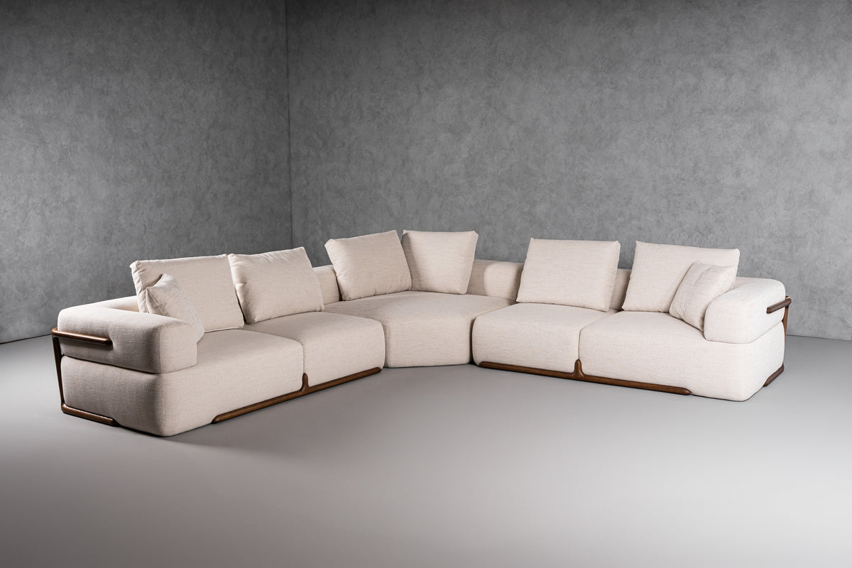 Simone - Modern Off-White Fabric Sectional Sofa by VIG Furniture - View 2
