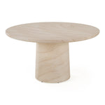 Sinai - Modern Faux Travertine Concrete Round Dining Table by VIG Furniture - View 2