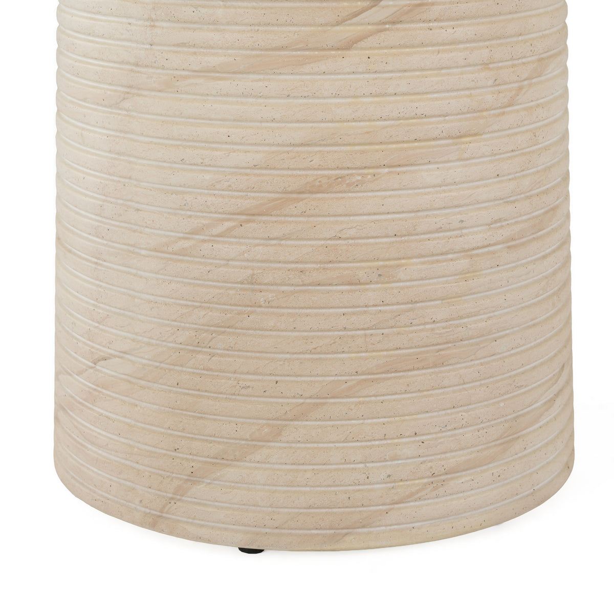 Sinai - Modern Faux Travertine Concrete Round Dining Table by VIG Furniture - View 5