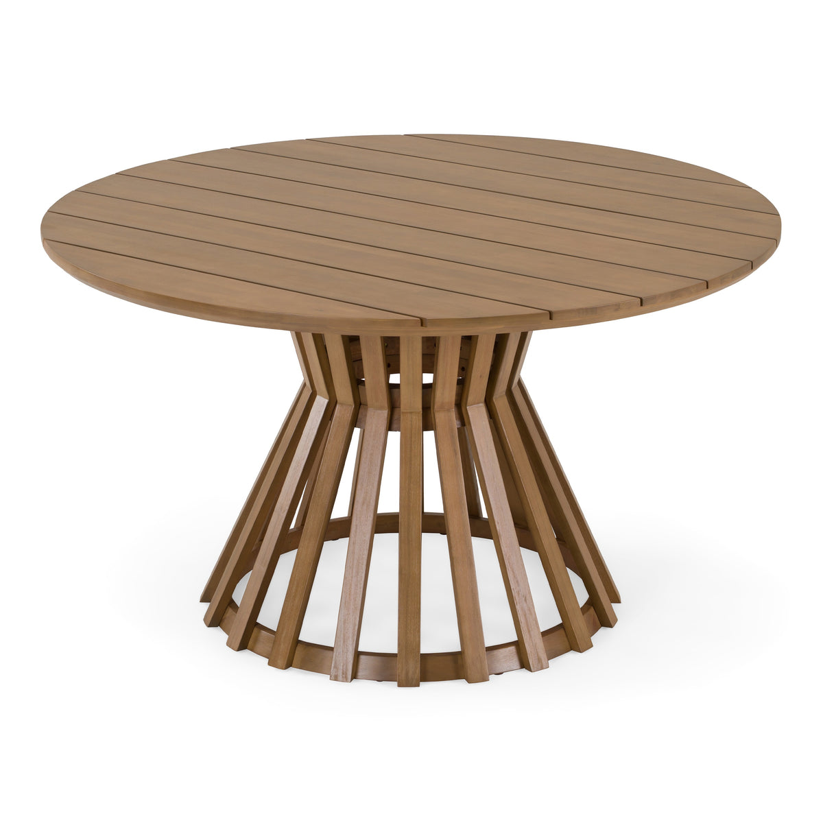 Sintra - Outdoor Eucalyptus Round Dining Table by VIG Furniture - View 4