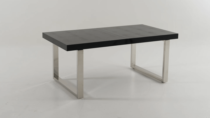 Skyline Modern Black Crocodile Lacquer Extendable Dining Table by VIG Furniture - View 9