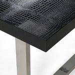 Skyline Modern Black Crocodile Lacquer Extendable Dining Table by VIG Furniture - View 8
