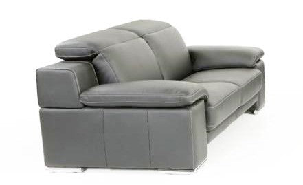 Evergreen Modern Stone Grey Italian Leather Sofa by VIG Furniture - View 1