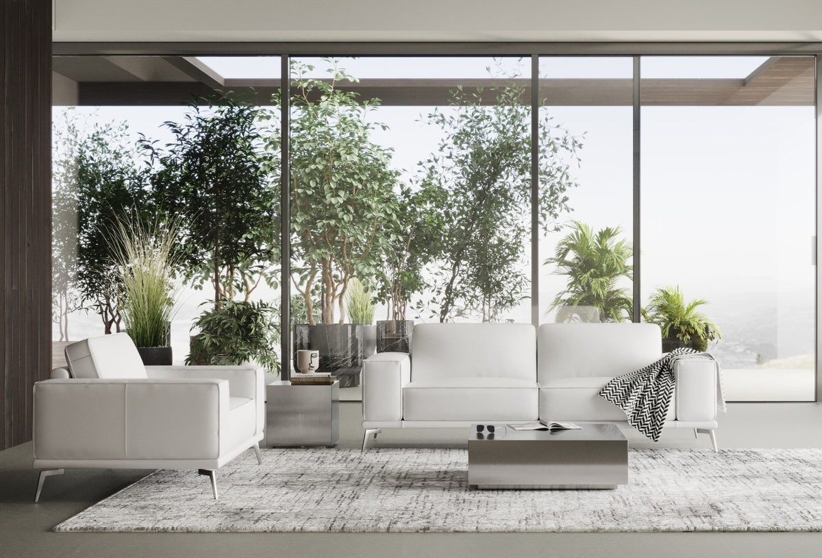 Soho - Contemporary Italian White Leather Sofa by VIG Furniture - View 3