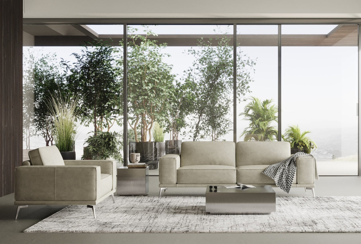 Soho - Italian Grey Maya Cloud Leather Sofa by VIG Furniture - View 2