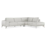 Soho - Italian Right Facing Light Grey Nirvana Leather Sectional Sofa by VIG Furniture - View 1