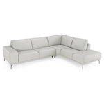 Soho - Italian Right Facing Light Grey Nirvana Leather Sectional Sofa by VIG Furniture - View 2