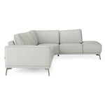 Soho - Italian Right Facing Light Grey Nirvana Leather Sectional Sofa by VIG Furniture - View 4