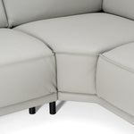 Soho - Italian Right Facing Light Grey Nirvana Leather Sectional Sofa by VIG Furniture - View 7