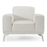 Soho - Contemporary Italian White Leather Armchair by VIG Furniture - View 3