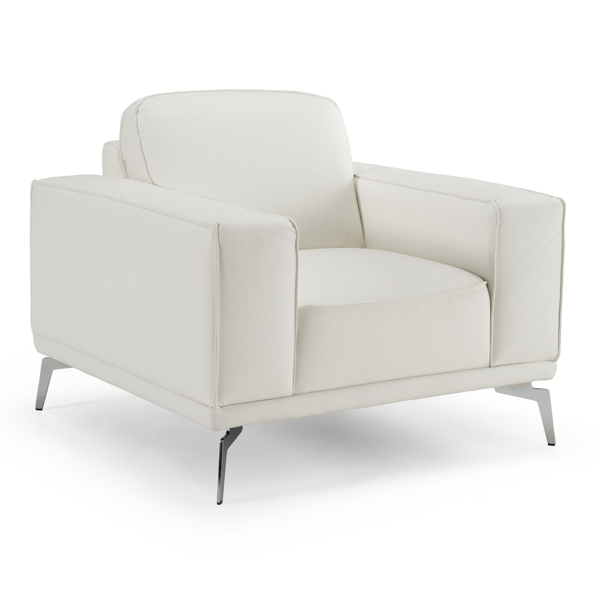 Soho - Contemporary Italian White Leather Armchair by VIG Furniture - View 1