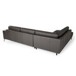 Soho - Italian Left Facing Grey Nirvana Fume Leather Sectional Sofa by VIG Furniture - View 4