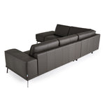Soho - Italian Left Facing Grey Nirvana Fume Leather Sectional Sofa by VIG Furniture - View 5