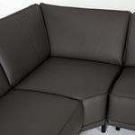 Soho - Italian Left Facing Grey Nirvana Fume Leather Sectional Sofa by VIG Furniture - View 6
