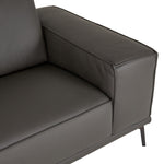 Soho - Italian Left Facing Grey Nirvana Fume Leather Sectional Sofa by VIG Furniture - View 7