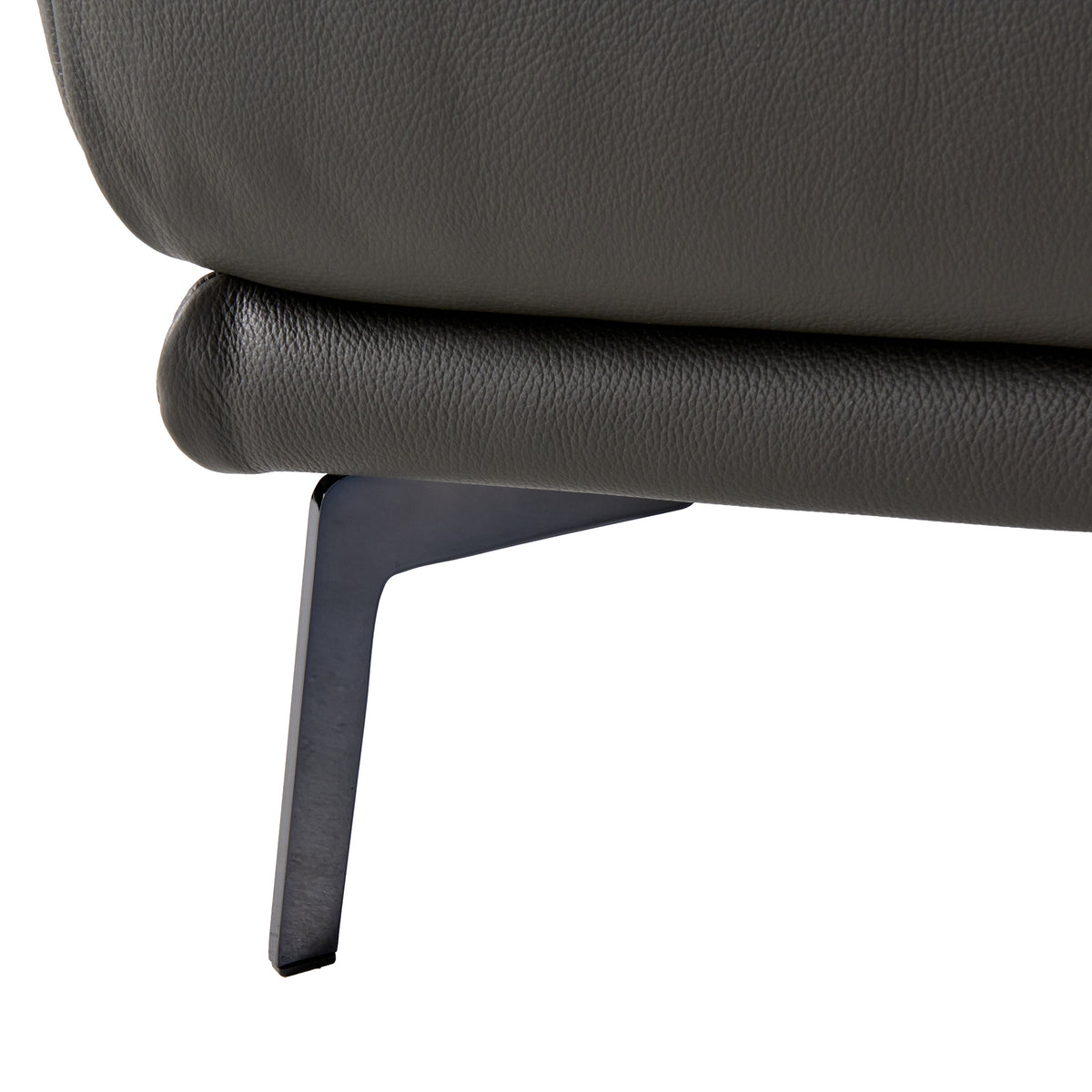 Soho - Italian Left Facing Grey Nirvana Fume Leather Sectional Sofa by VIG Furniture - View 9