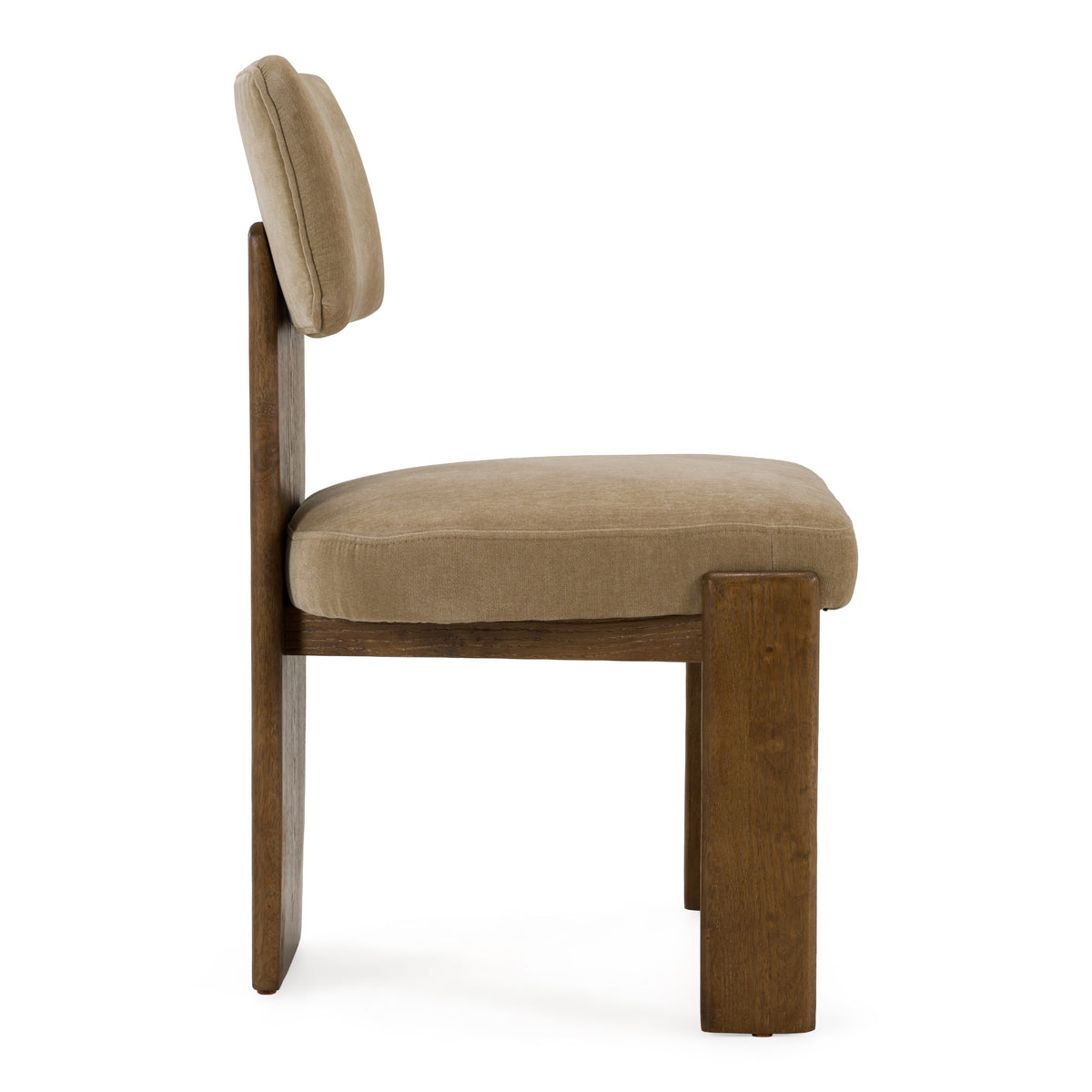 Solis - Modern Tan Fabric + Walnut Dining Chair (Set of 2) by VIG Furniture - View 2