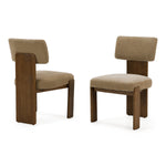 Solis - Modern Tan Fabric + Walnut Dining Chair (Set of 2) by VIG Furniture - View 4