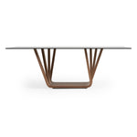 Solvang - Contemporary - Grey Glass + Walnut Rectangular Dining Table by VIG Furniture - View 1