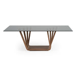 Solvang - Contemporary - Grey Glass + Walnut Rectangular Dining Table by VIG Furniture - View 3