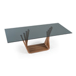 Solvang - Contemporary - Grey Glass + Walnut Rectangular Dining Table by VIG Furniture - View 6