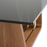 Solvang - Contemporary - Grey Glass + Walnut Rectangular Dining Table by VIG Furniture - View 7