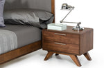 Eastern King Soria Modern Grey & Walnut Bedroom Set