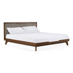 Soria Mid-Century Grey & Walnut Bed by VIG Furniture - View 12