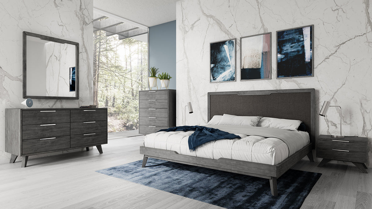 Soria Modern Grey Wash Bed by VIG Furniture - View 6