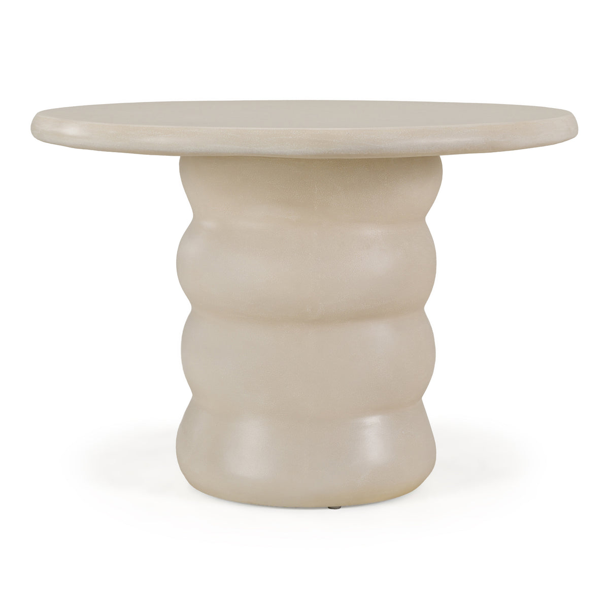 Sosso - Modern Beige Round Fiberform Dining Table by VIG Furniture - View 1