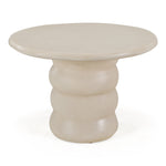 Sosso - Modern Beige Round Fiberform Dining Table by VIG Furniture - View 2