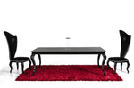 Sovereign Transitional Black Crocodile Dining Table w/ Black Gloss Legs by VIG Furniture - View 3