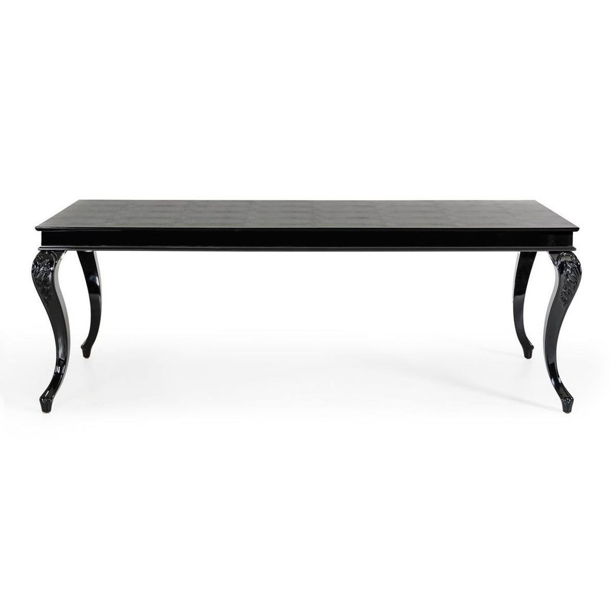 Sovereign Transitional Black Crocodile Dining Table w/ Black Gloss Legs by VIG Furniture - View 1