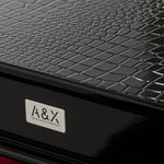 Sovereign Transitional Black Crocodile Dining Table w/ Black Gloss Legs by VIG Furniture - View 7