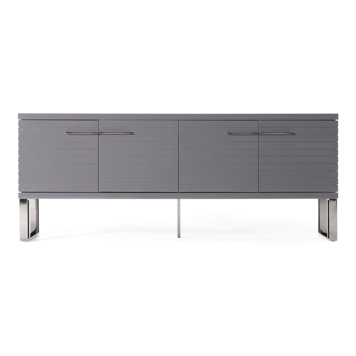 Splendor - Grey High Gloss Slatted Buffet by VIG Furniture - View 1