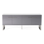 Splendor - Grey High Gloss Slatted Buffet by VIG Furniture - View 2