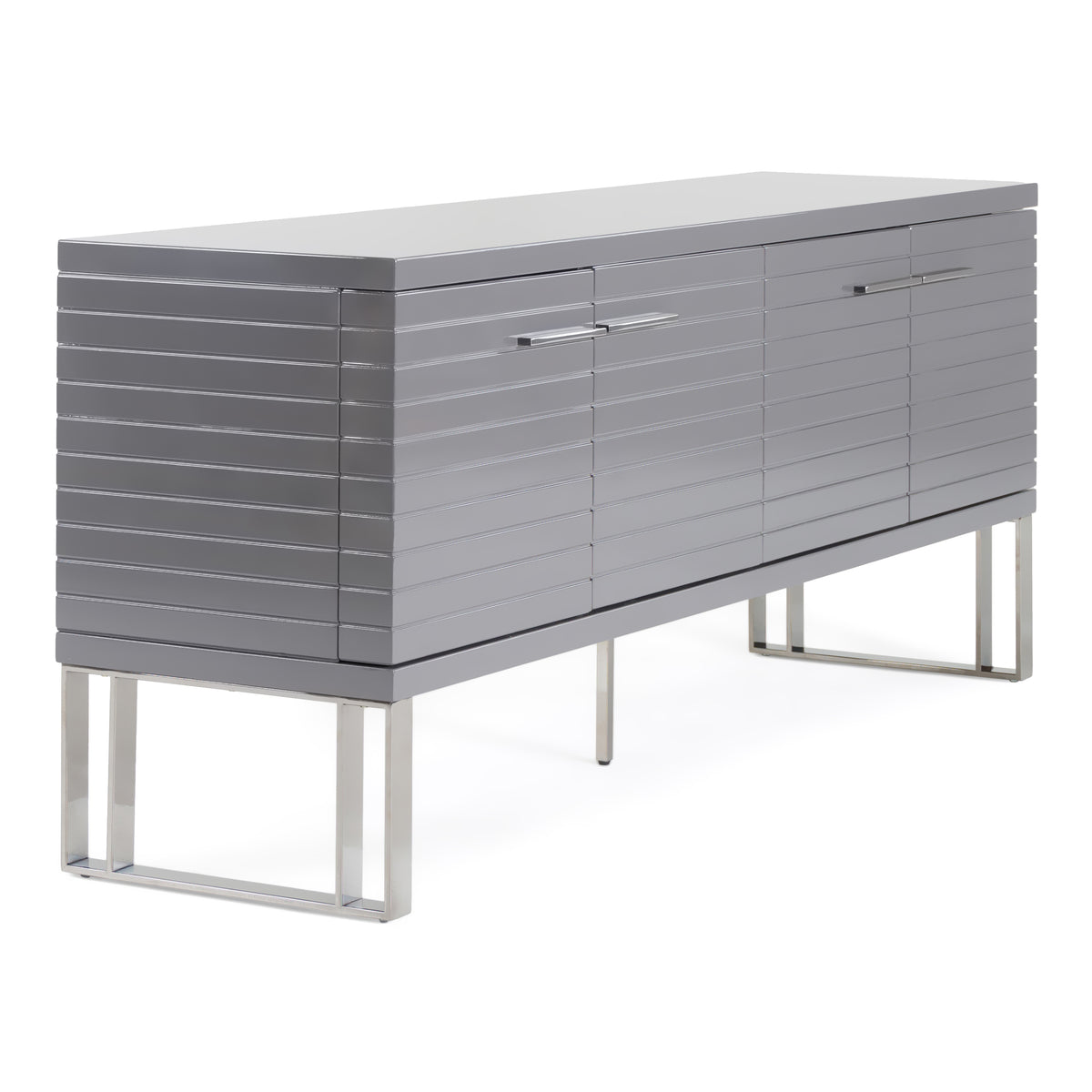 Splendor - Grey High Gloss Slatted Buffet by VIG Furniture - View 3
